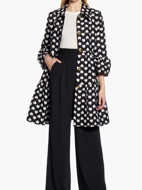 Halogen Atlantic-Pacific Heart Jacquard Topper Size Medium